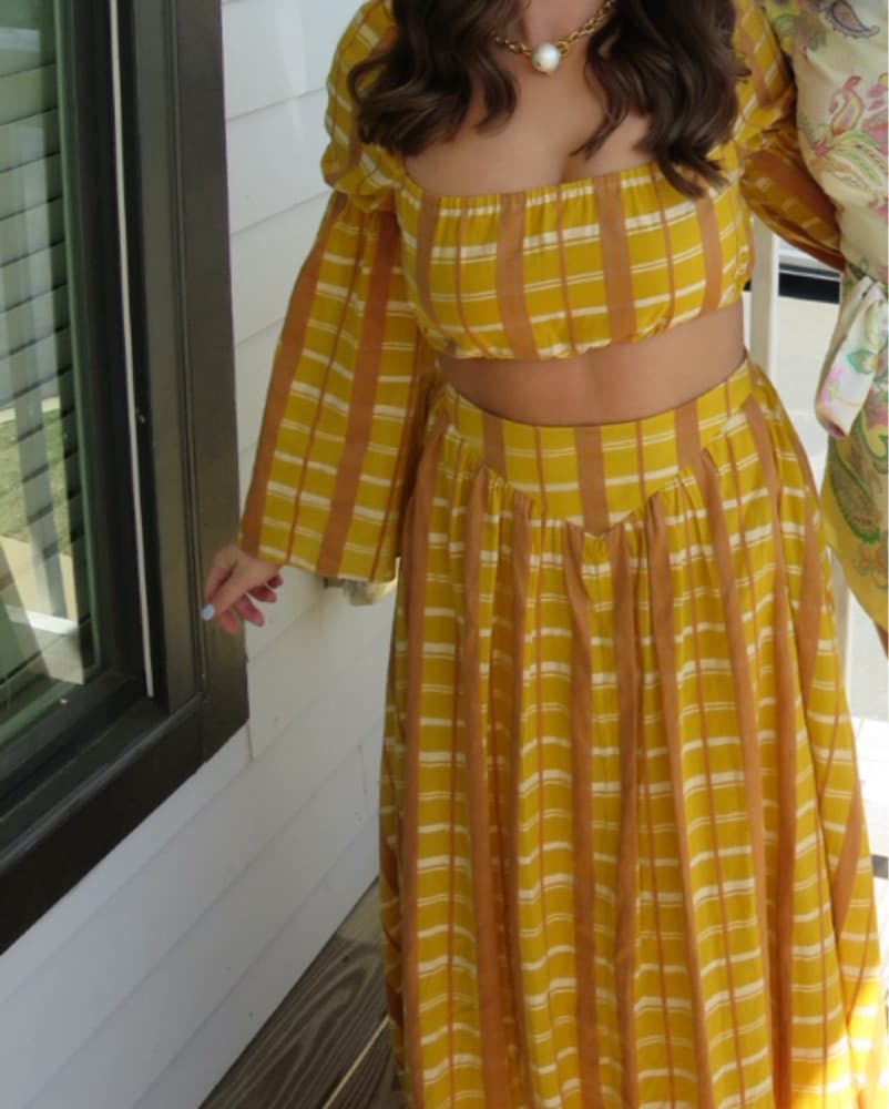 Staud Yellow Plaid Set  - Image 1