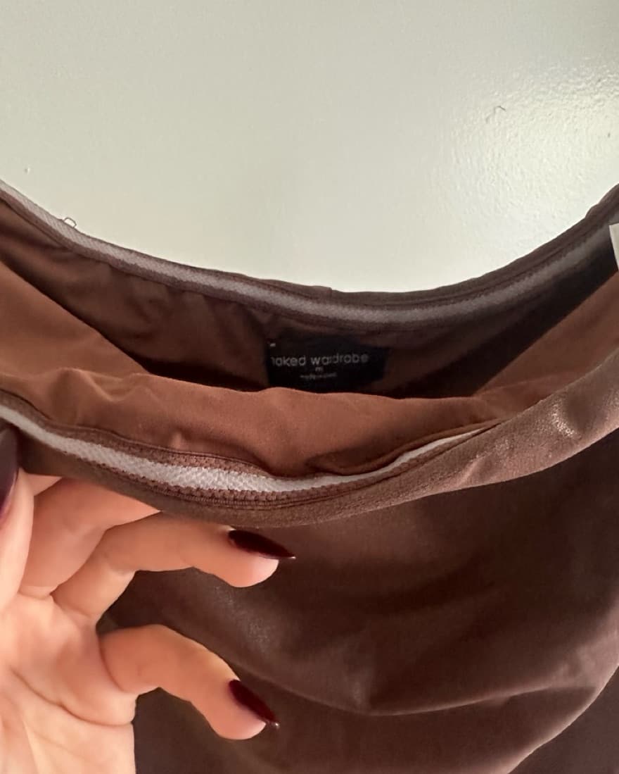 NAKED WARDROBE Brown Midi Dress - Image 3