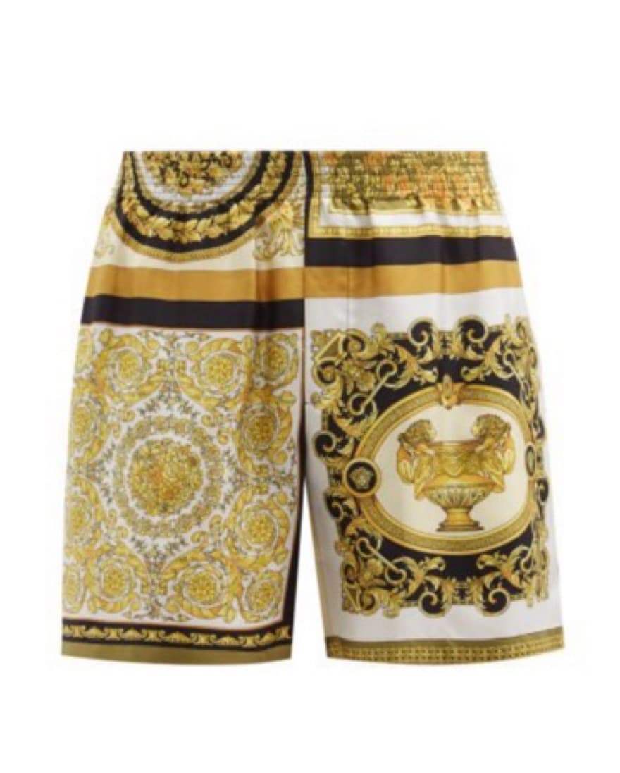 Versace Baroque Silk Shorts - Image 1