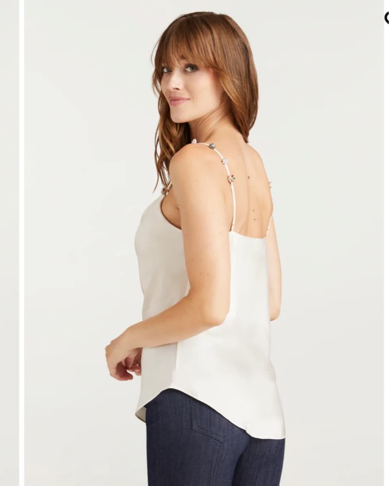 Cinq A Sept Rhinestones Marta Silk Cami - Image 4