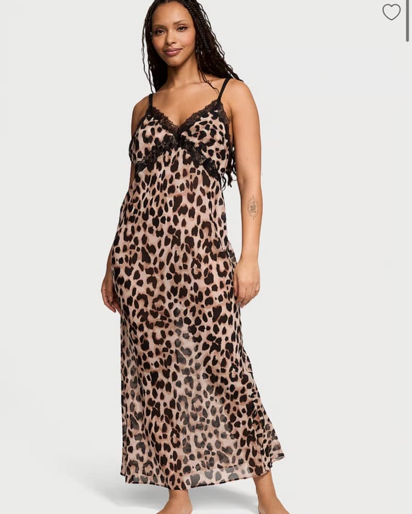 Victoria's Secret Leopard Slip Dress - Image 1