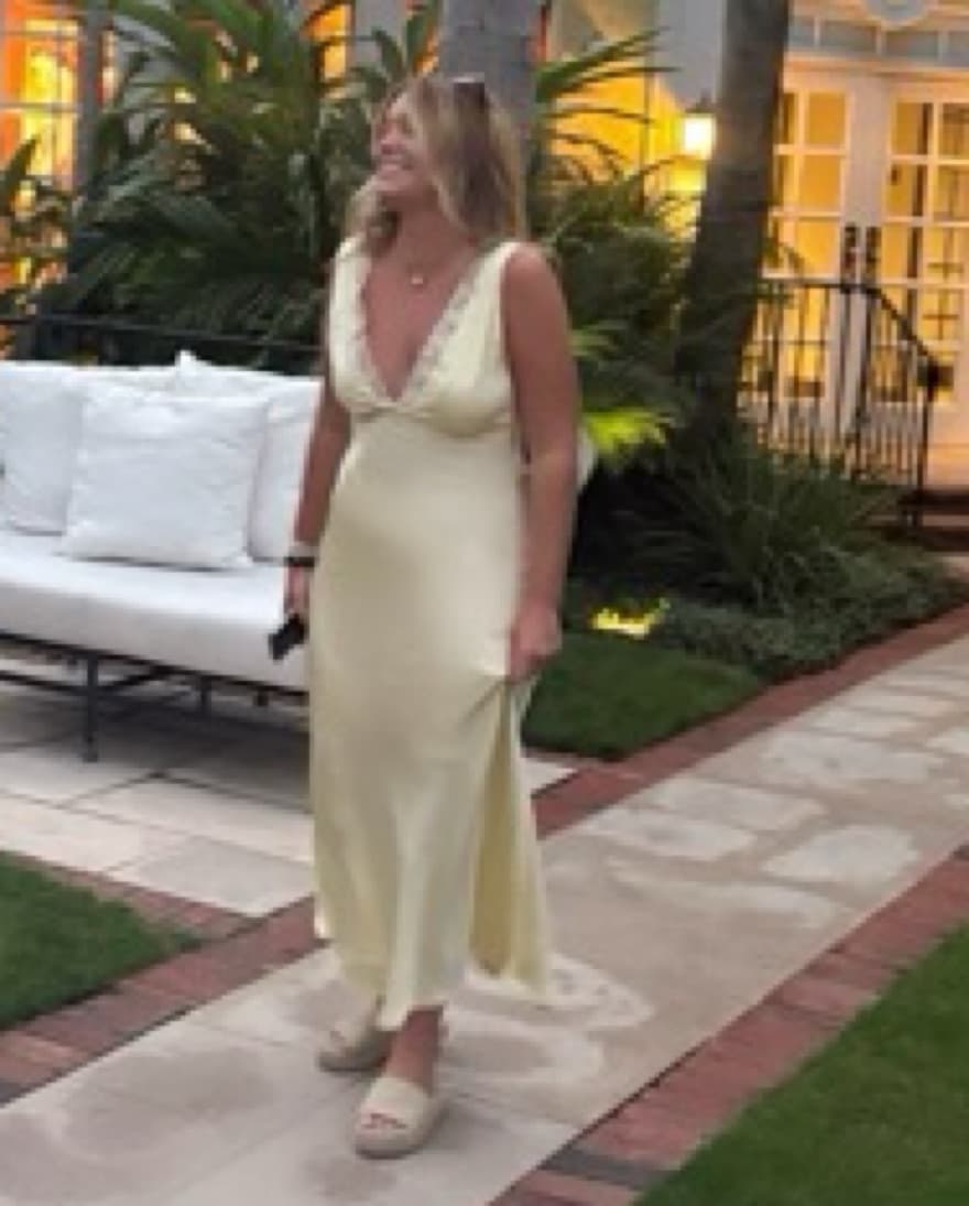 Yellow Silk Dress - Image 4