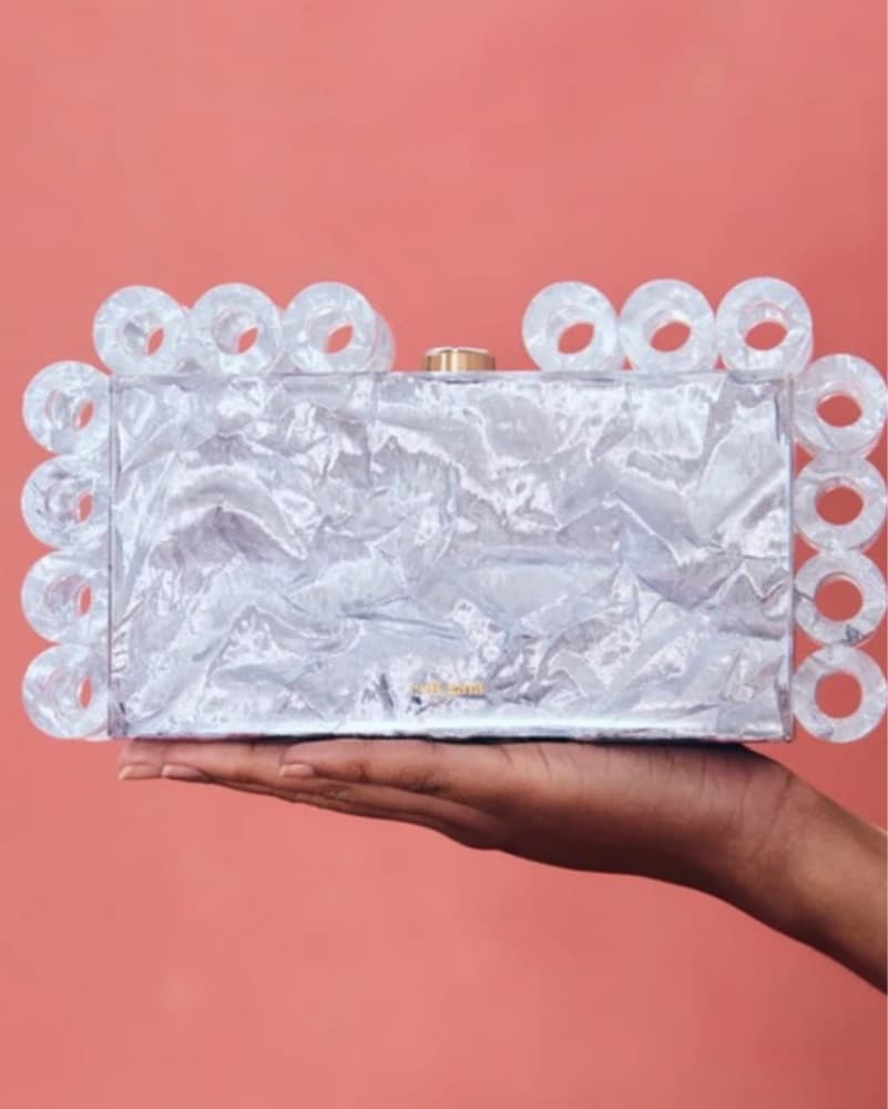 Cult Gaia Silver Harlow Clutch - Image 1