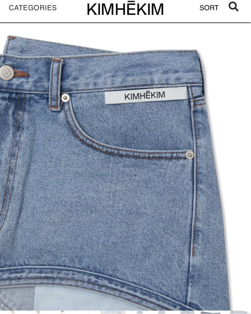Kimhekim Denim Asymmetrical Skirt - Image 2