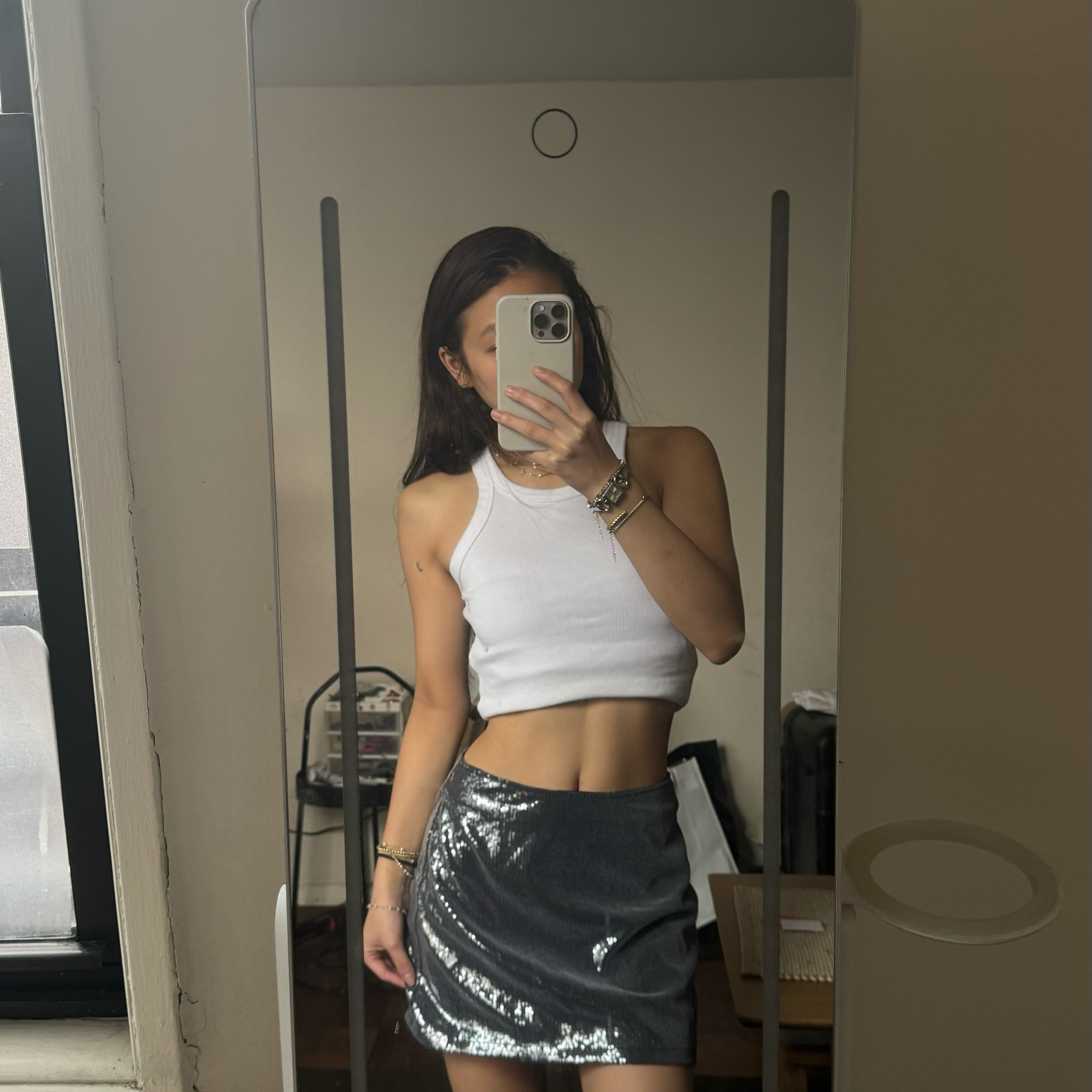 Sequin mini skirt - Image 1