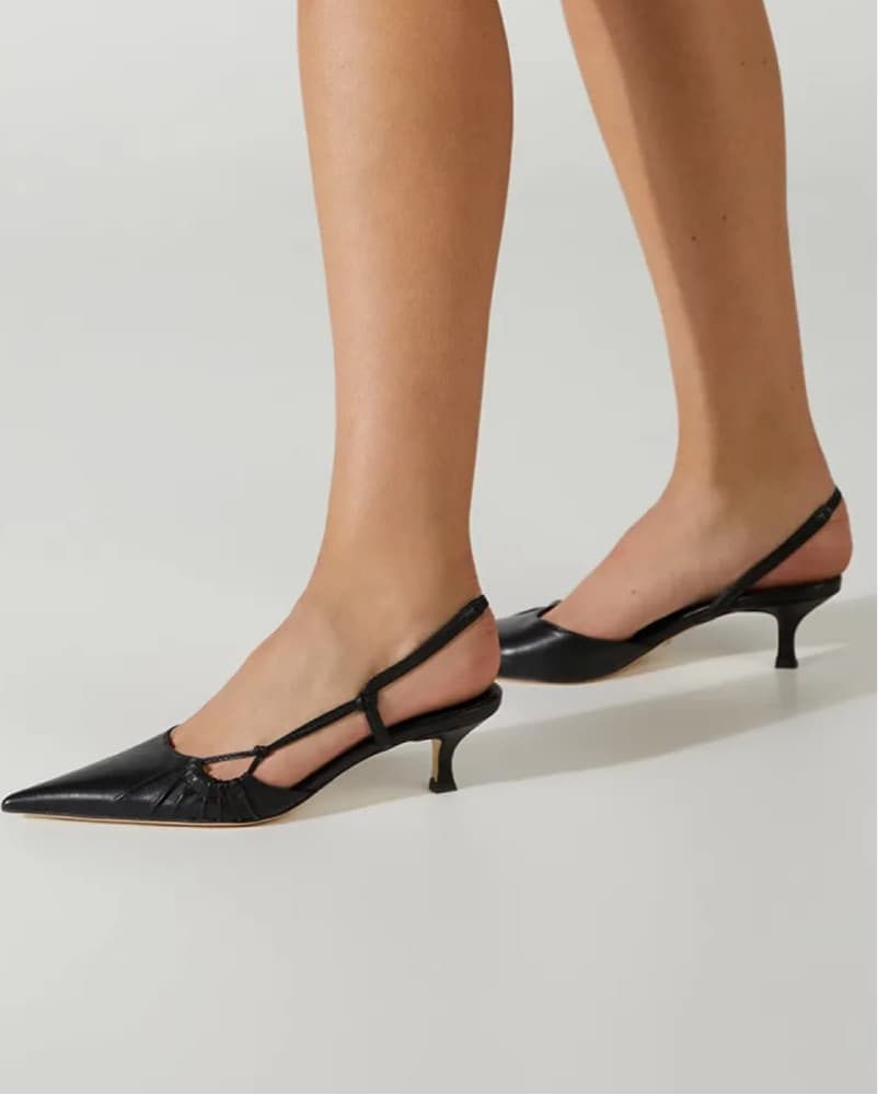 Tony Bianco Black Kitten Heels  - Image 3