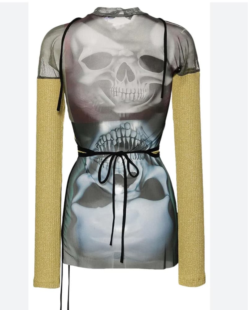 Ottolinger Mesh Skull Long-Sleeve Top - Image 3