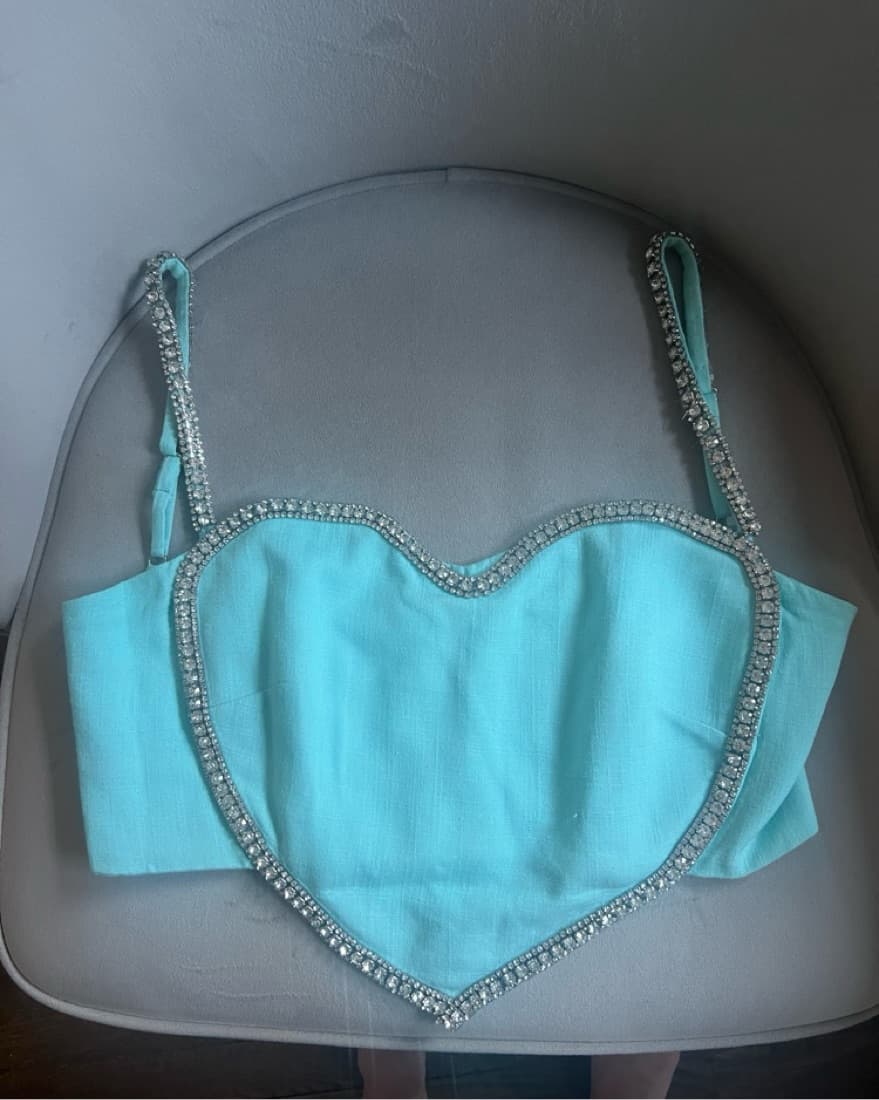 Heart Crystal Crop Top - Image 3