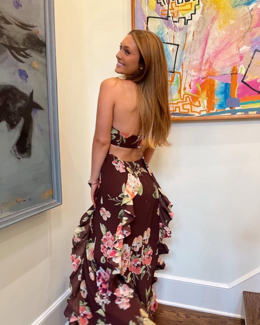 Cyrus Maxi Dress - Brown Saffron Floral - Image 6