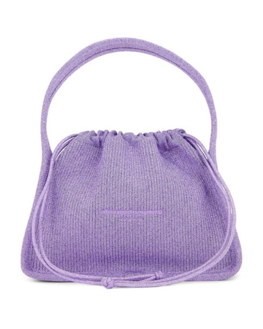 Alexander Wang Purple Knit Purse - Image 3