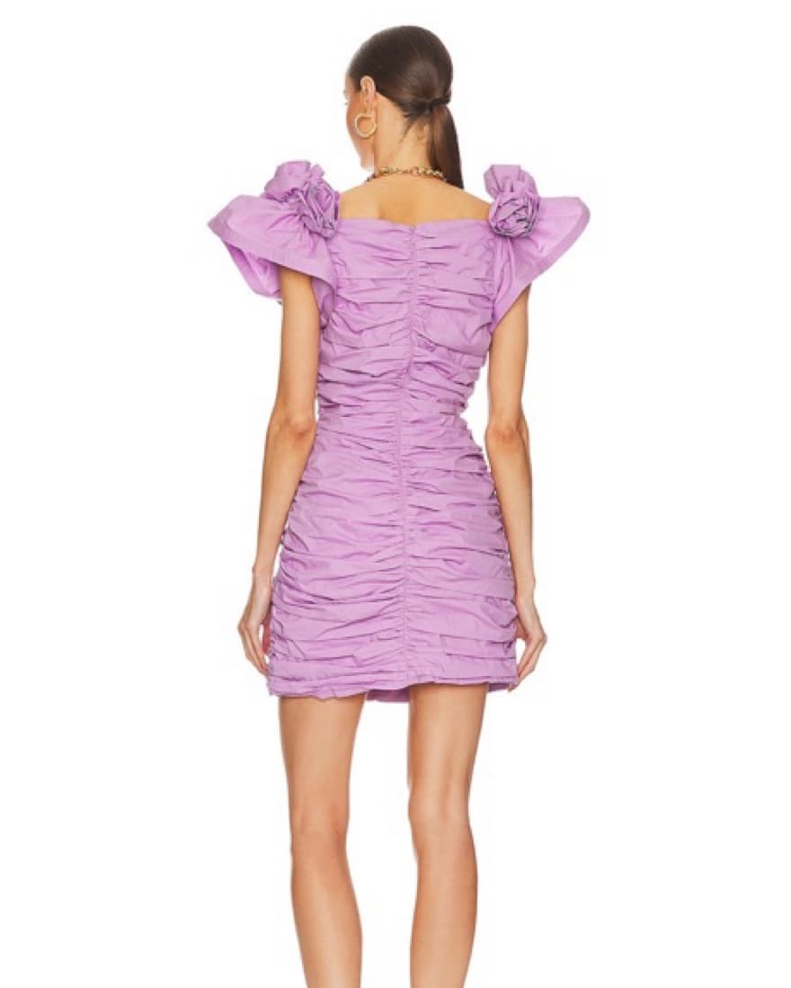 Ruffled Mini Dress In Lavendar- Revolve - Image 3