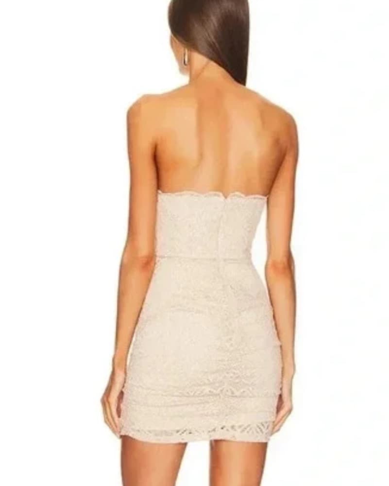 Braya Mini Dress In Beige - Image 2
