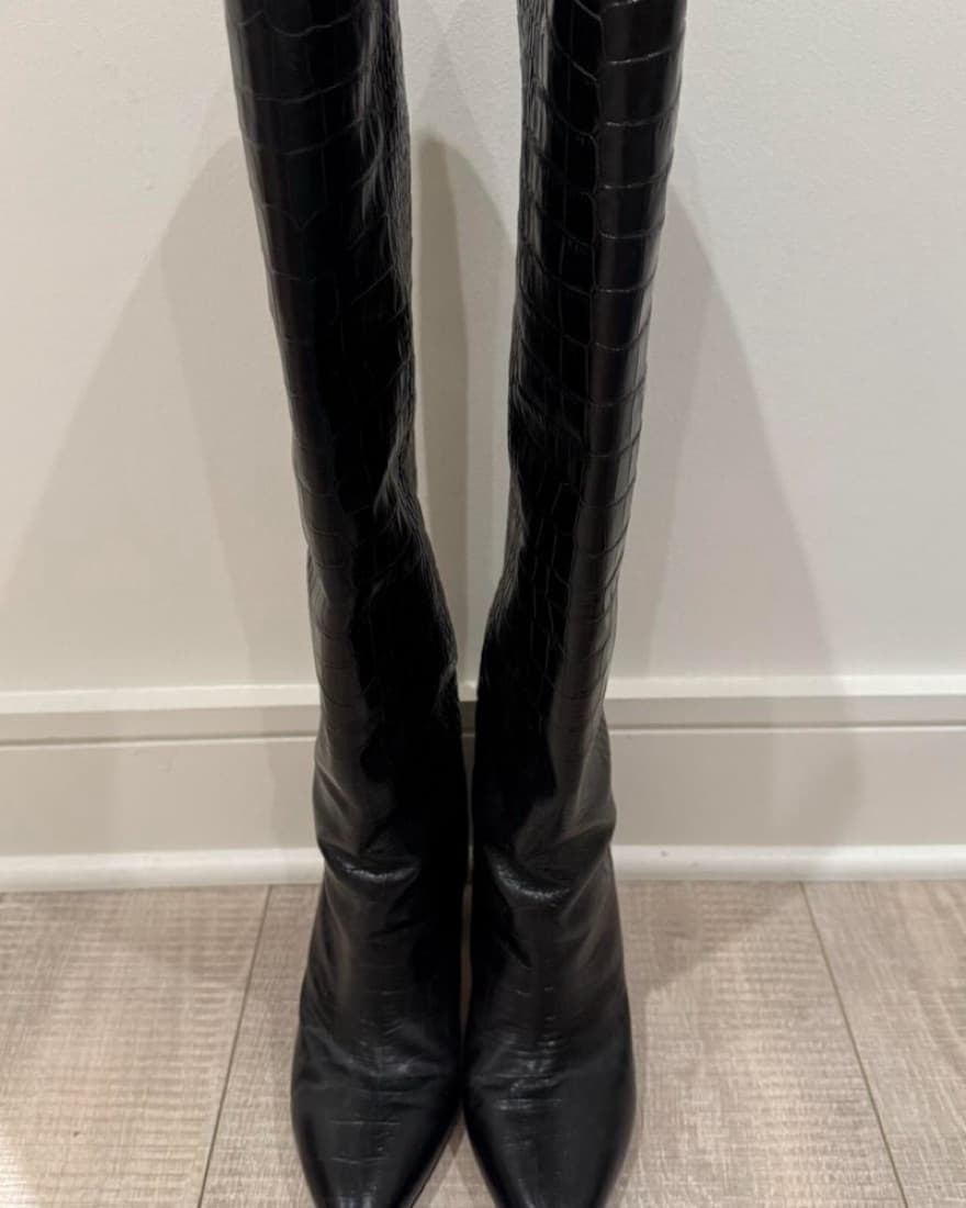 Paris Texas Anja Heeled Leather Boot - Image 4