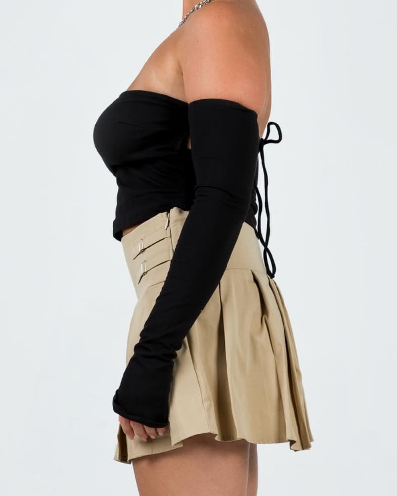 Cartwright Mini Skirt Beige - Image 4