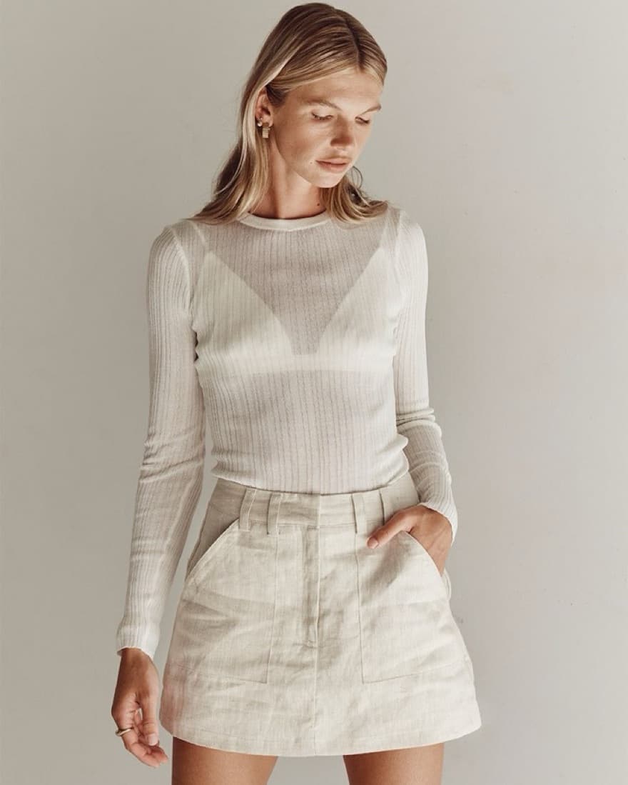 DISSH Eva Natural Linen Skort - Image 4