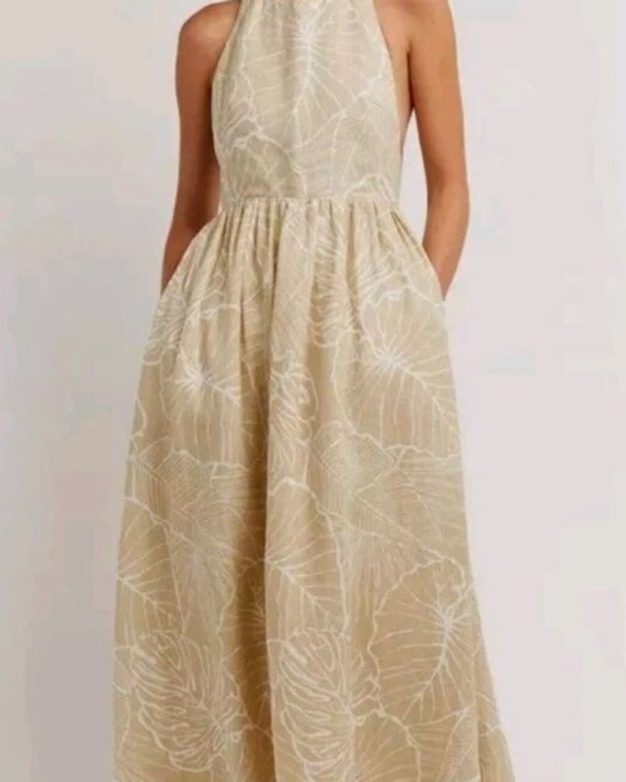 DISSH Linen Halter Dress - Image 4