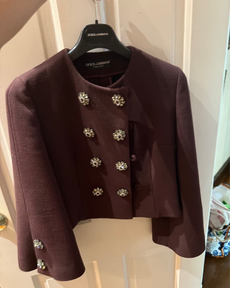 Dolce And Gabbana Burgundy Jacket   - Image 5