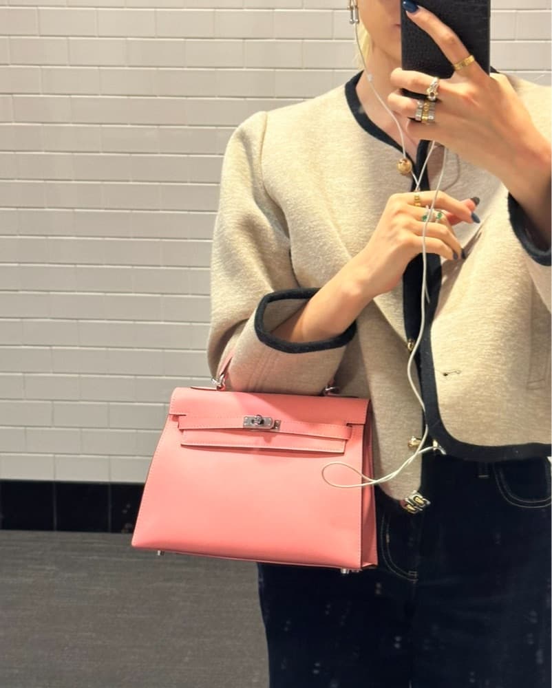 Pink Confetti Hermes kelly 25 - Image 4
