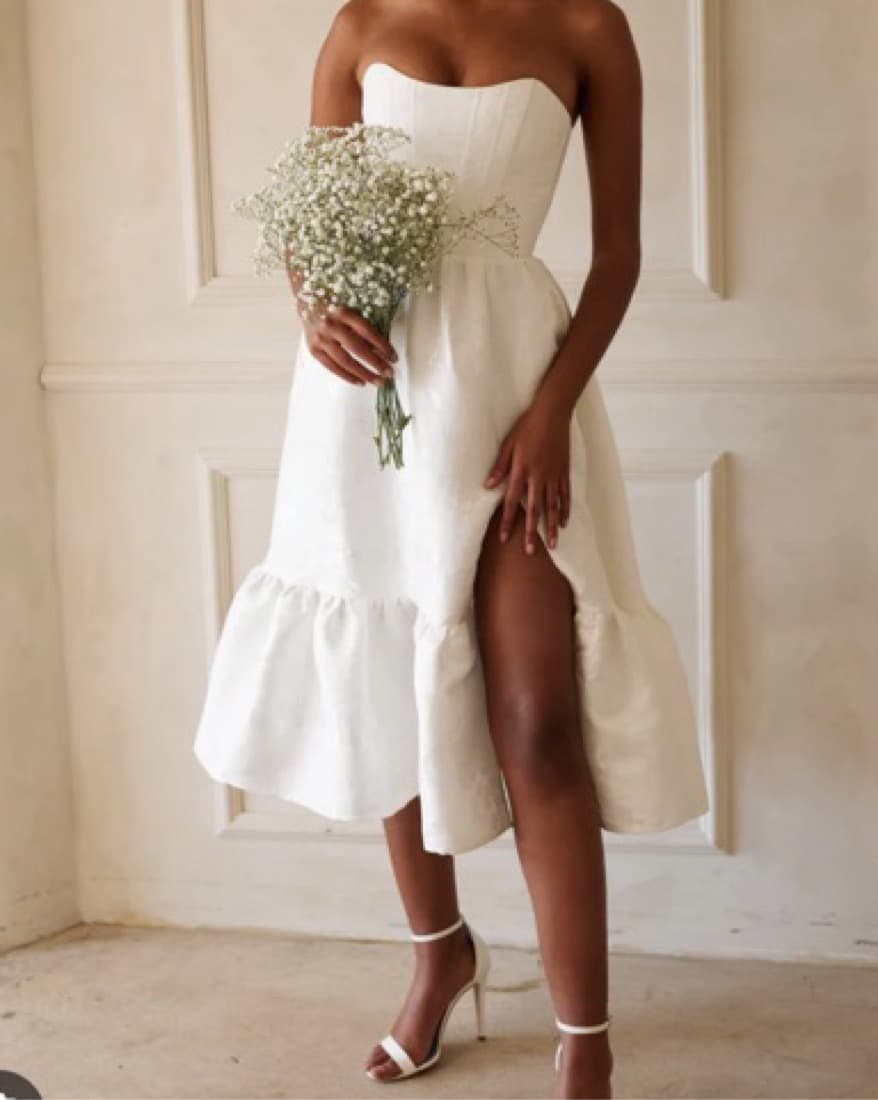 V Chapman Virginia Midi Dress White - Image 1