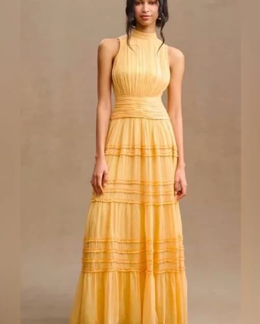 BHLDN Juniper Metallic Backless Dress - Image 2