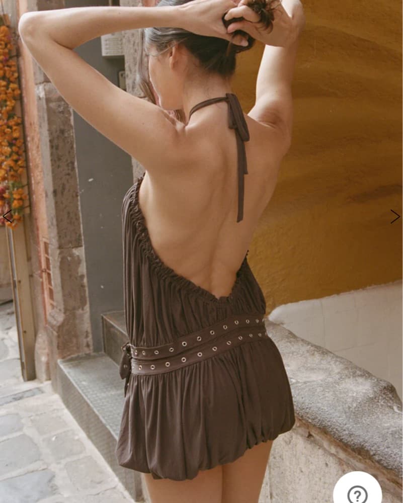 With Jean Magnol Dress In Chocolate - Image 2
