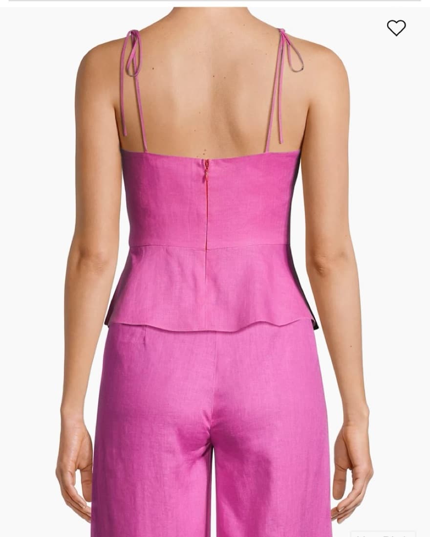 Cynthia Rowley Pink Peplum Tank Top - Image 2