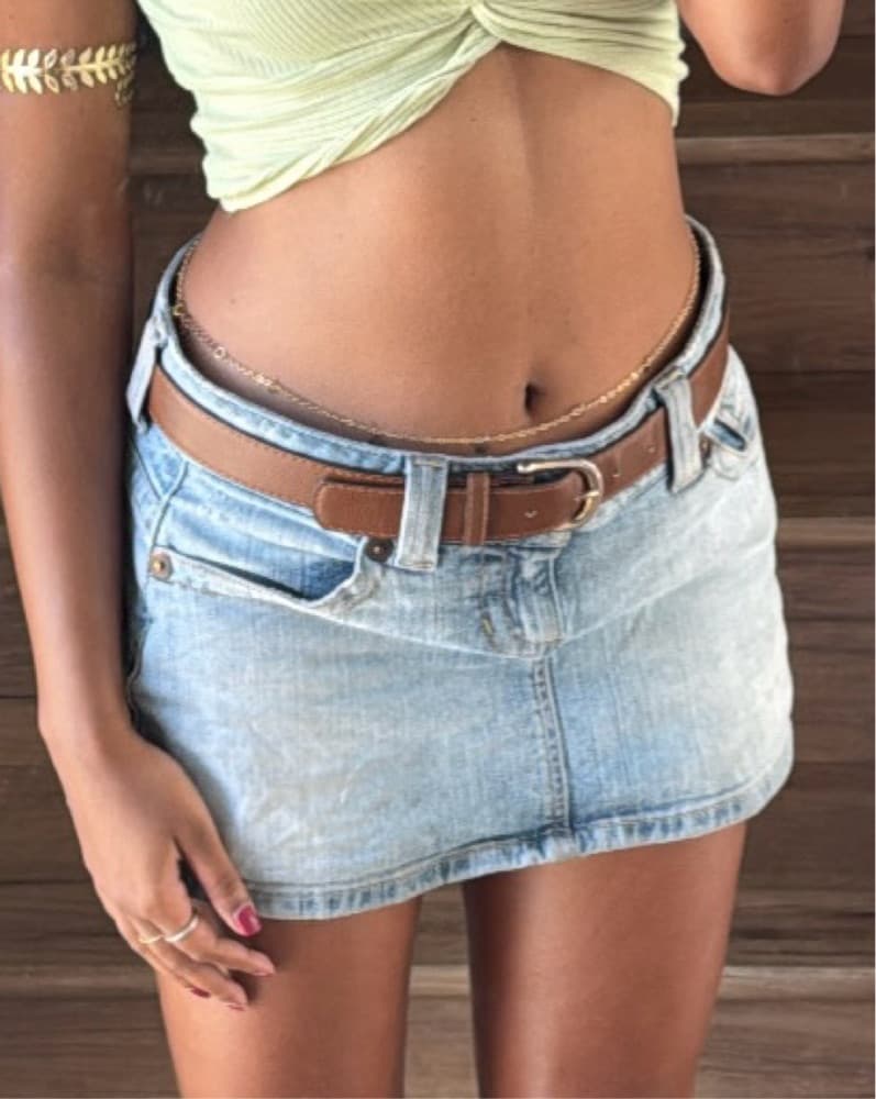 Denim Mini Skirt - Image 1