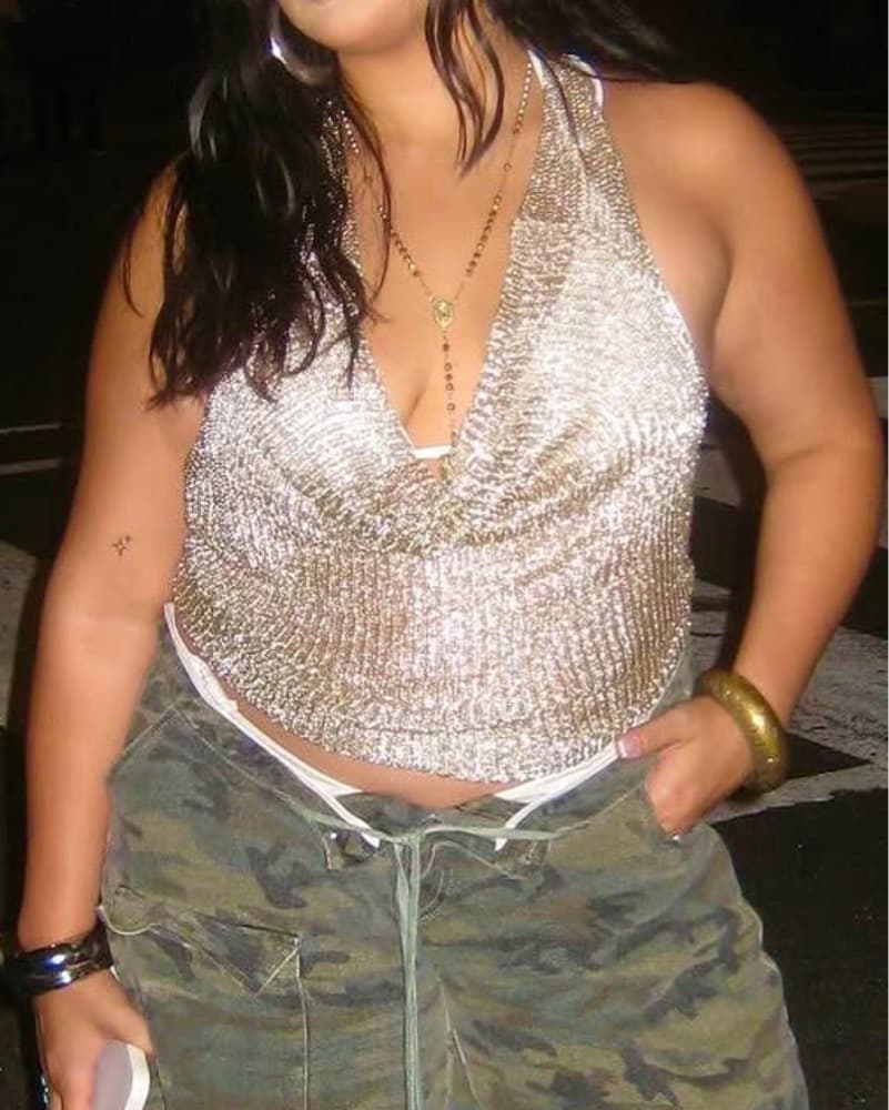 Shimmering Glamour Halter Top - Image 3