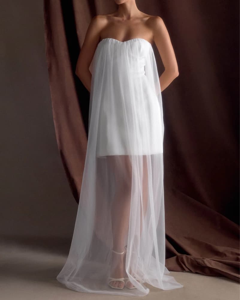 Ethereal Chiffon White Maxi Dress - Image 4