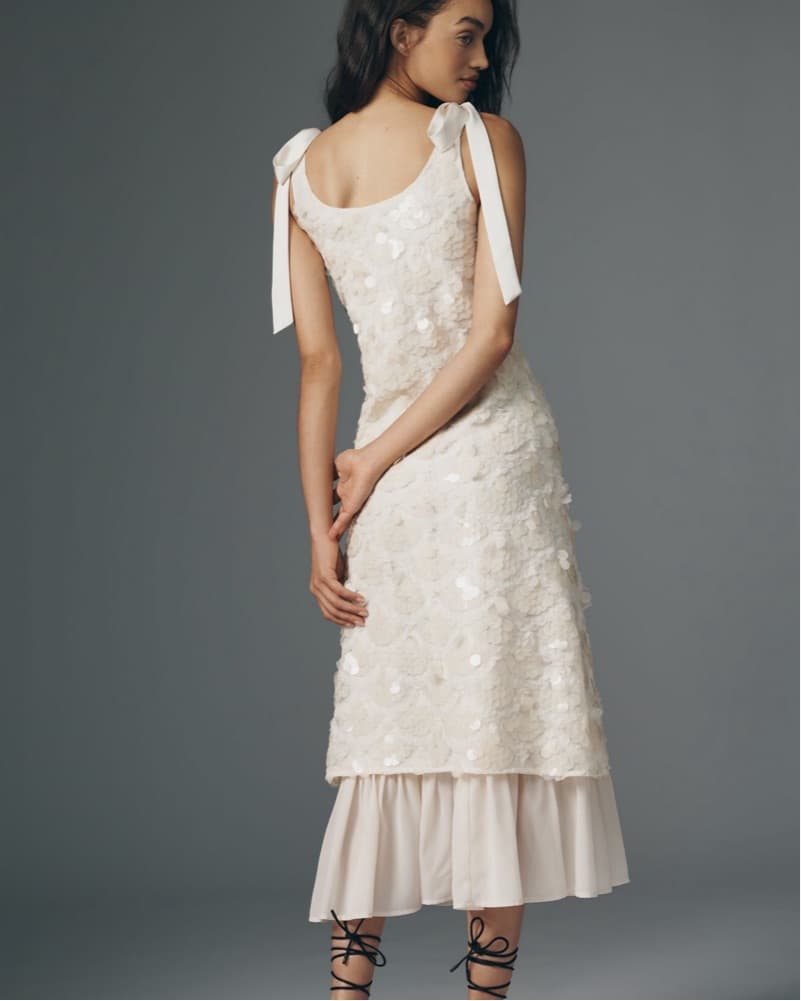 En Saison Emryn Sequin A-line Bow Midi - Image 3