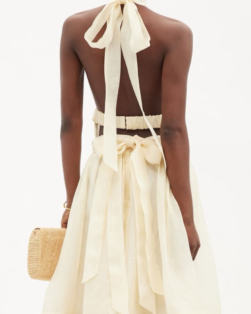Zimmermann Linen Halter Dress - Image 2