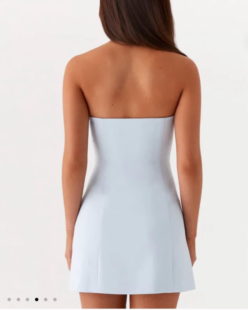 Patsie Strapless Mini Dress - Blue - Image 3