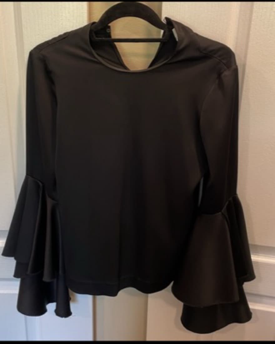 GALVAN London Black Flared Top - Image 5