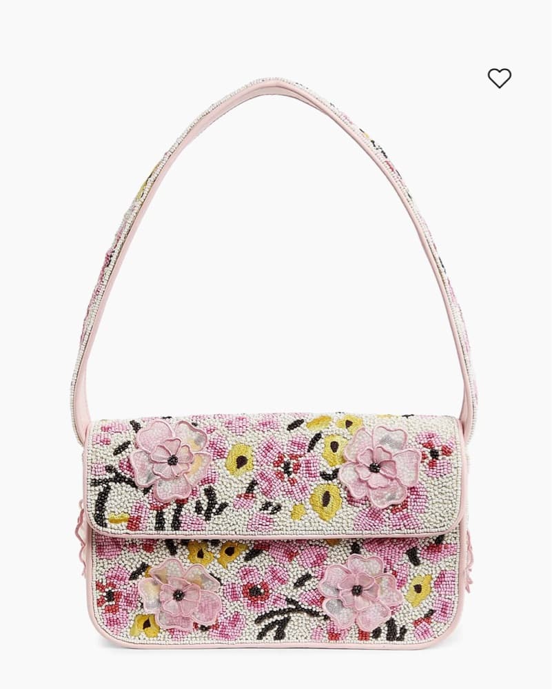 Staud Tommy Floral Beaded Shoulder Bag - Image 1