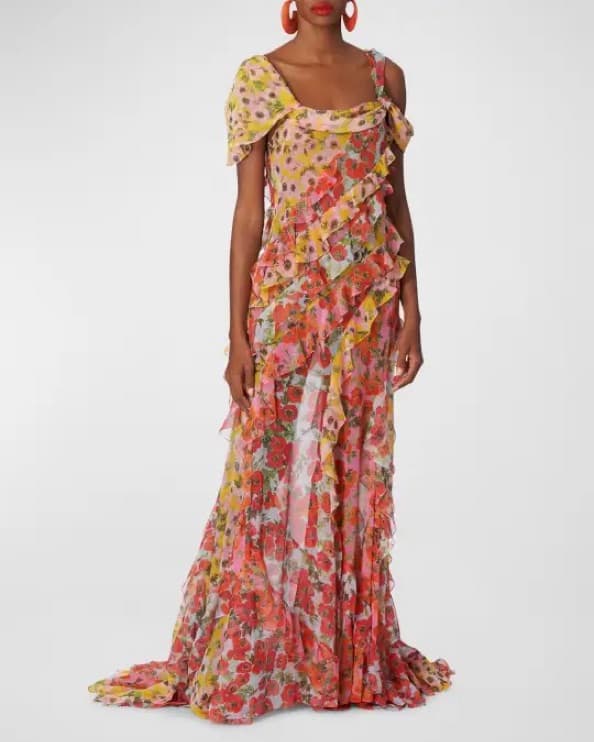 Carolina Herrera Multifloral-print Gown - Image 4