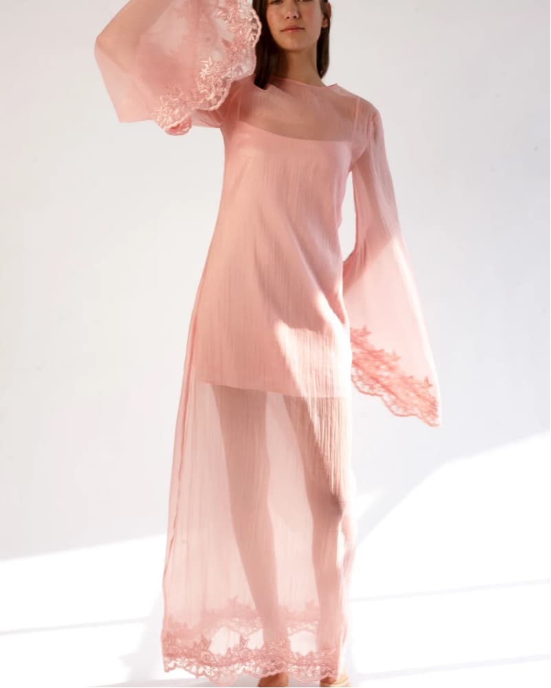 Pink Organza Dress - Image 1