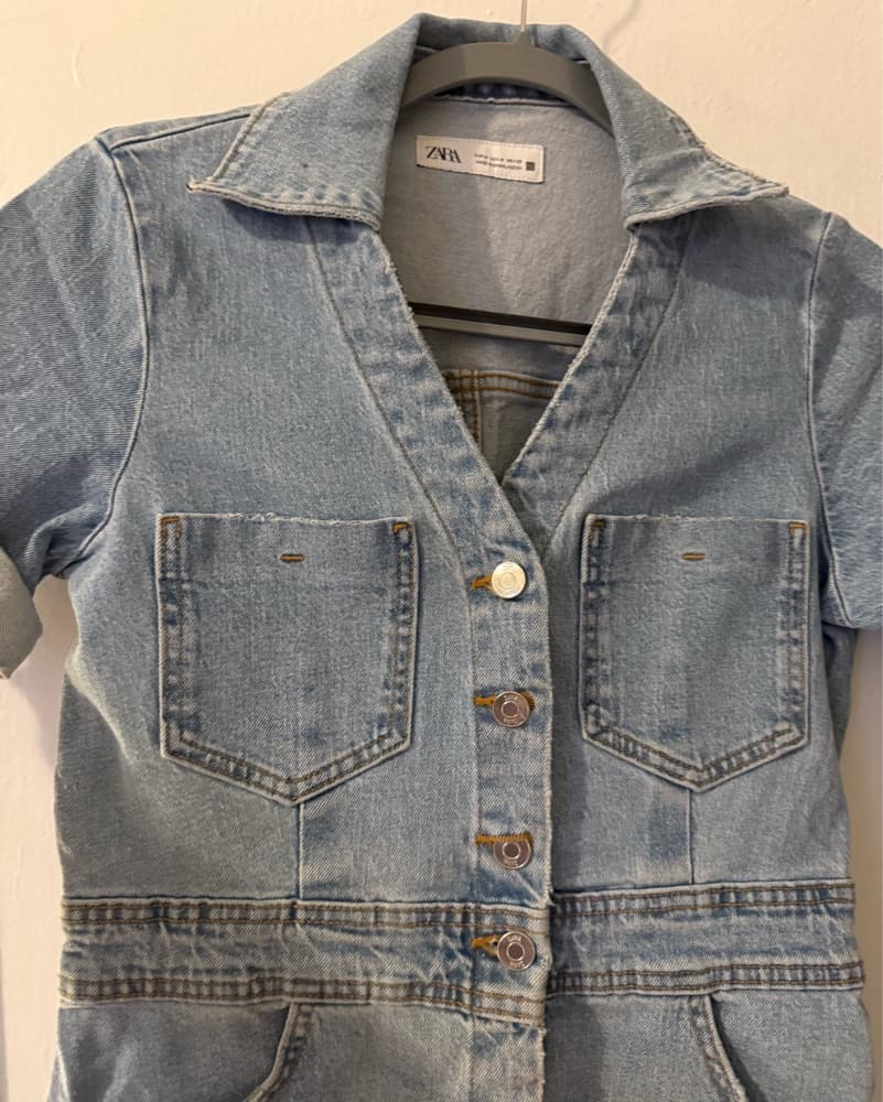 Zara Mini Denim Dress  - Image 3