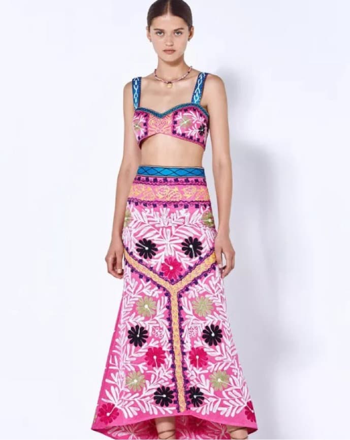 Alexis Pink Artisanal Skirt  - Image 1