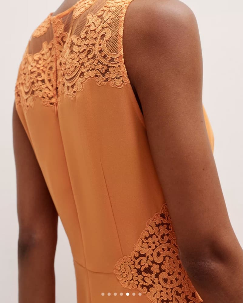 Lace-Trimmed Midi Dress - Image 3