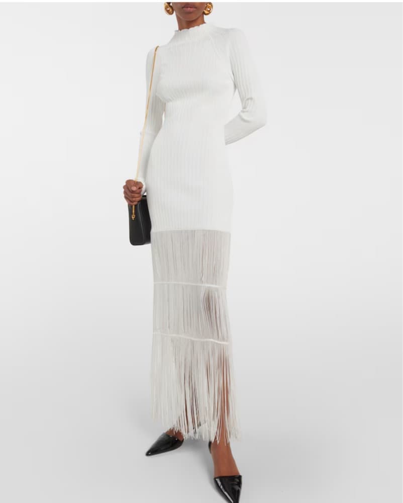 Khaite Cedar Fringe Maxi Dress - Image 1