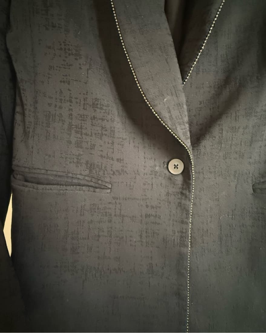Vintage Halston Beaded Trim Blazer - Image 4