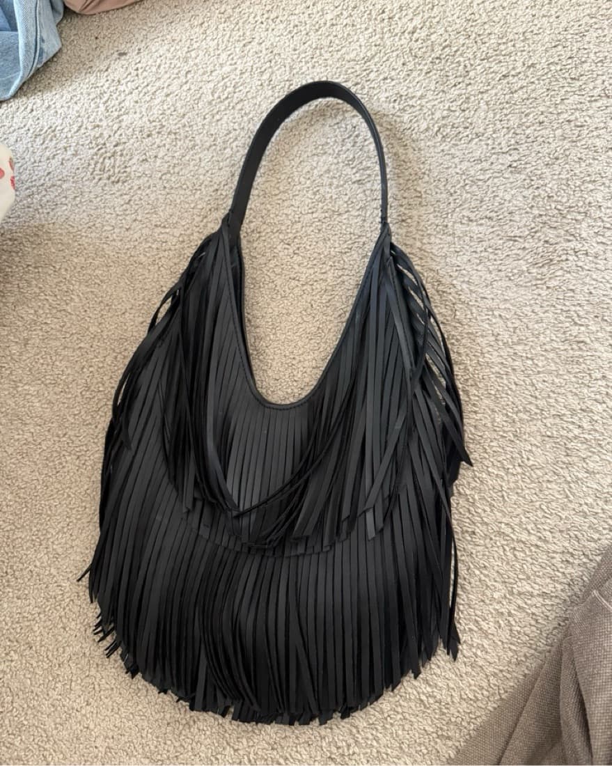  Zara Fringe Shoulder Bag - Image 4