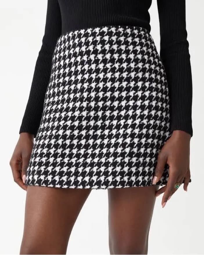 & Other Stories Houndstooth Skirt Size 8 - Image 1