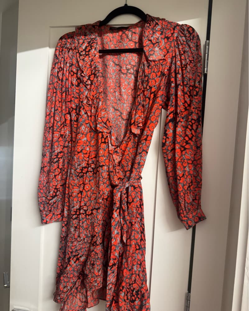 Vibrant Floral Wrap Dress - Image 1