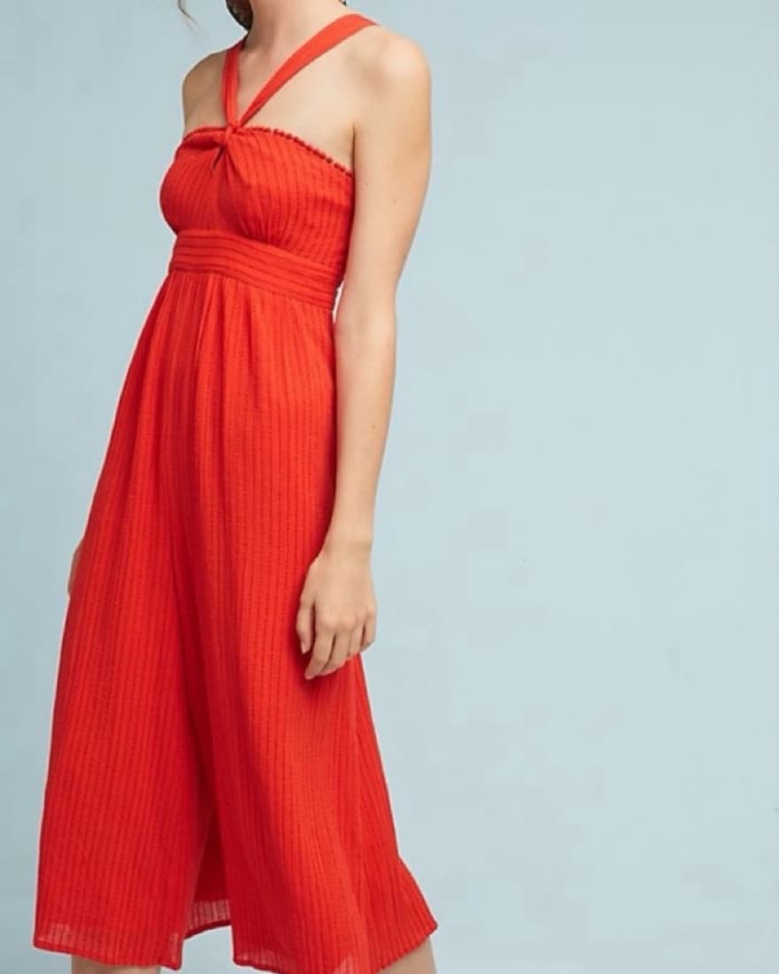 Red Maeve/Anthropologie Romper - Image 1