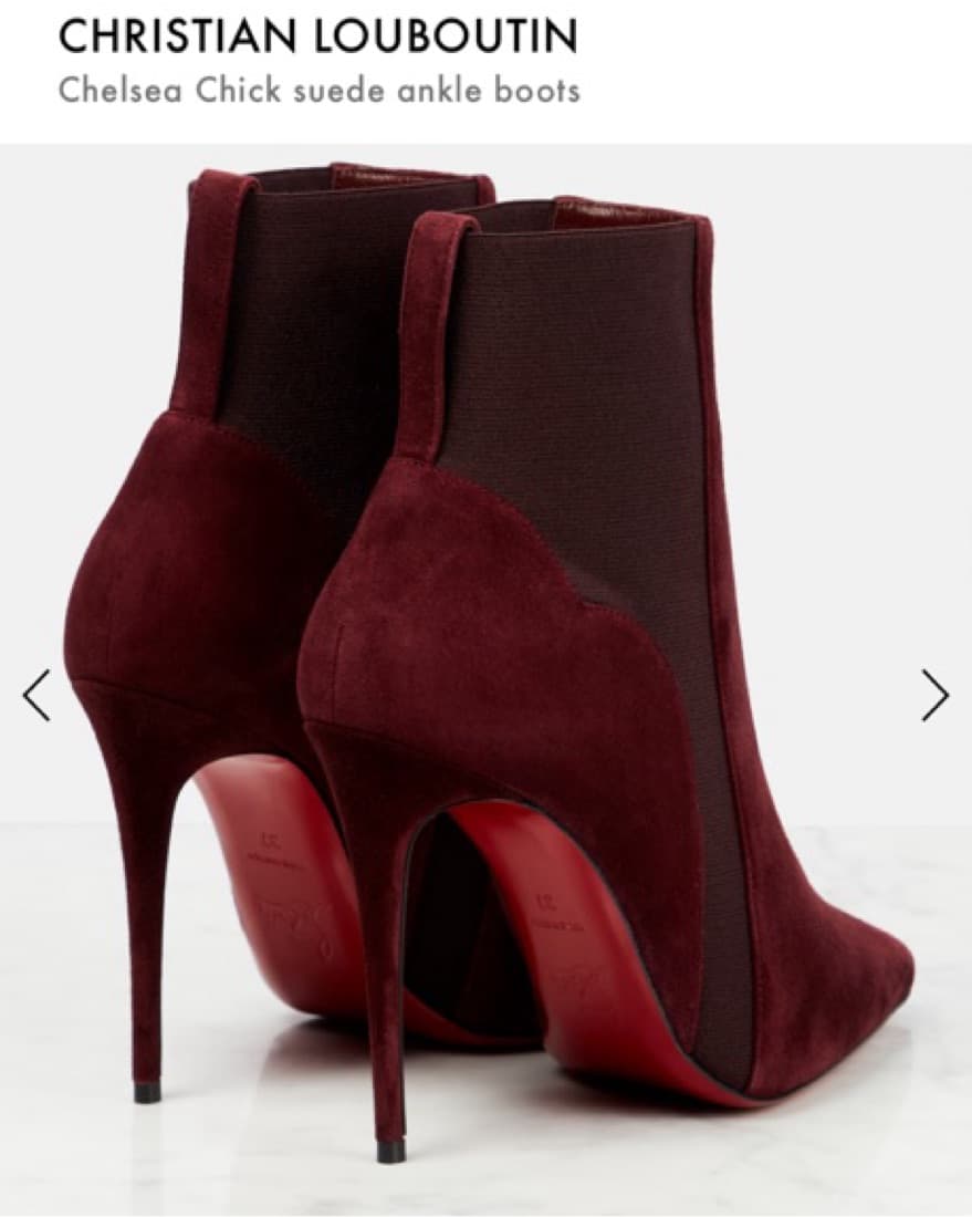 Black Louboutin Suede Booties - Image 5