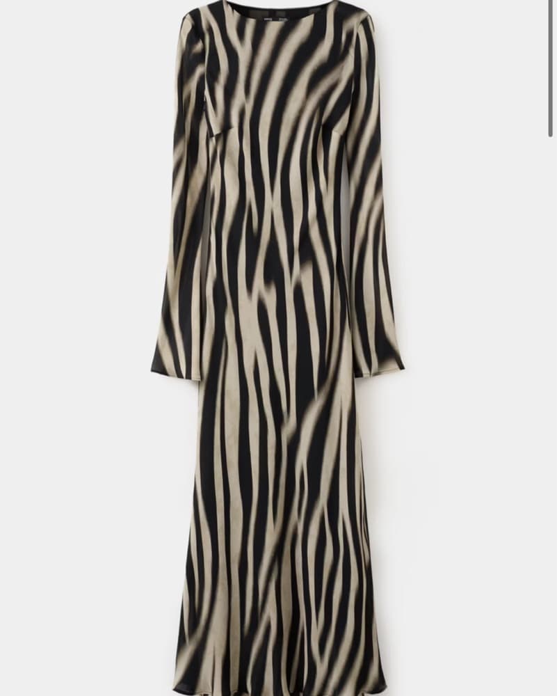 Mango A-Line Zebra Animal Print Dress - Image 4
