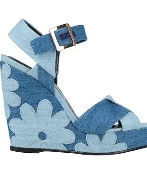 Roger Vivier Daisy Denim Platform Sandal - Image 1