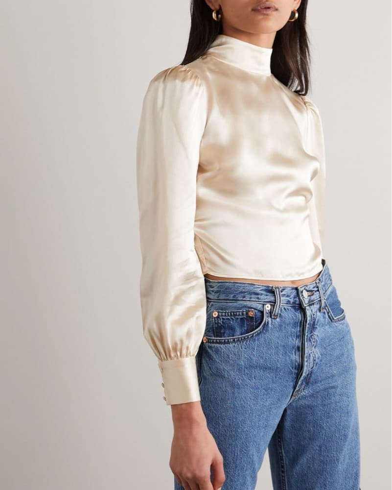 Reformation Open Back Cielo Silk Top  - Image 2