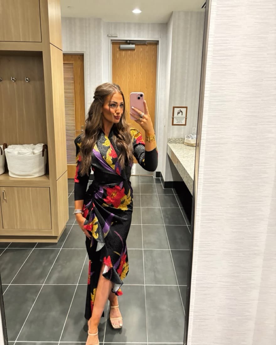 Floral Long Sleeve Maxi Dress - Image 1